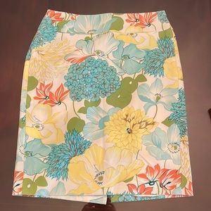 Burberry Vintage Flower Cotton Skirt